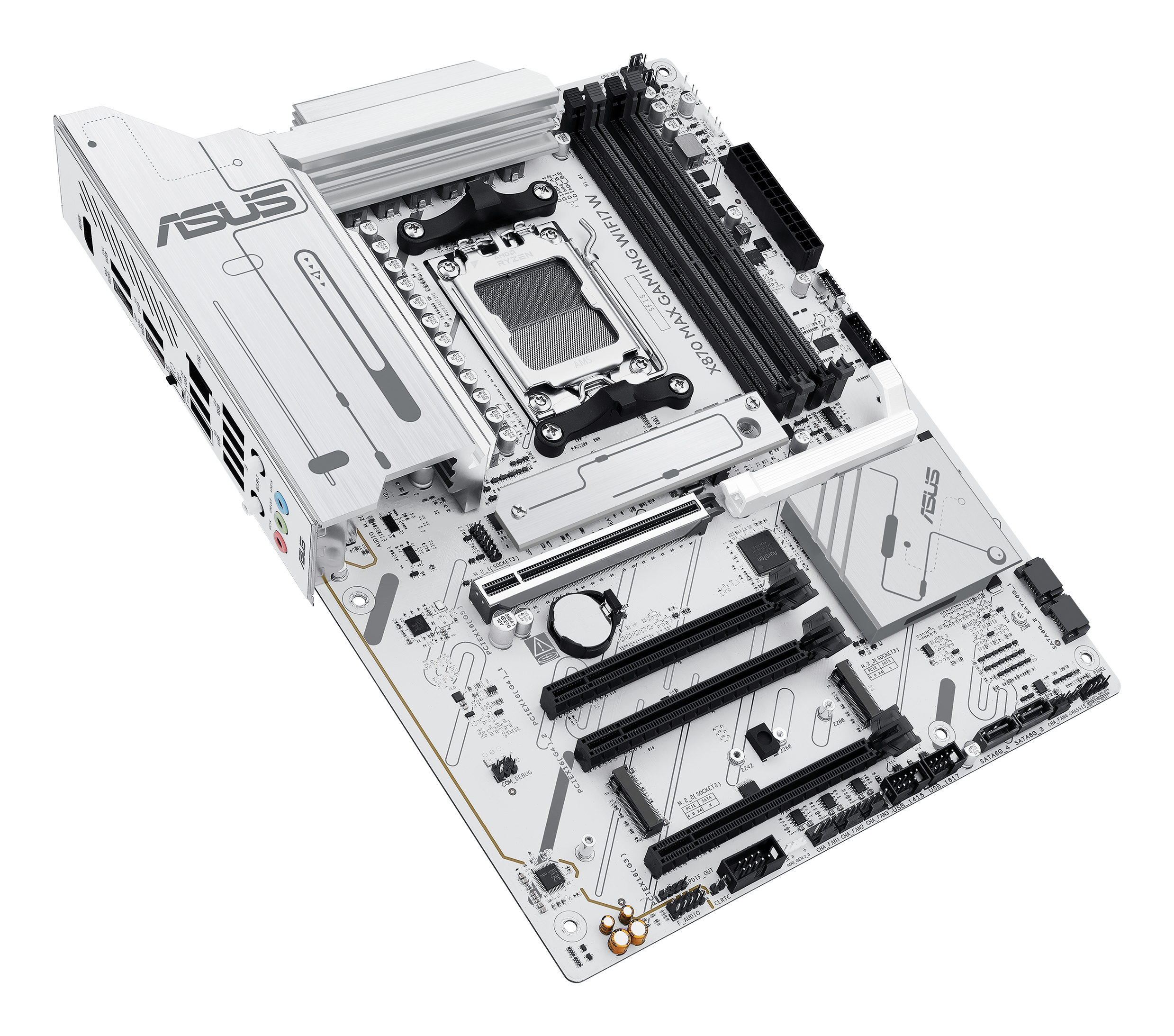 ASUS X870 MAX GAMING WIFI7 W - Motherboard - ATX - Socket AM5 - AMD X870 Chipsatz, Ansicht 2