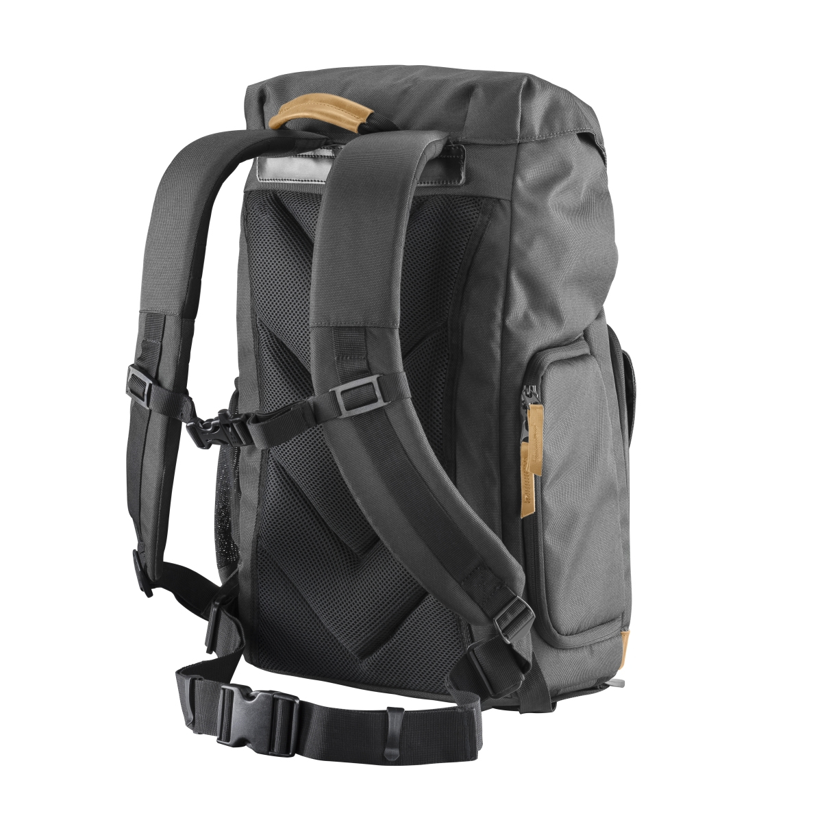 mantona Luis - Rucksack für Kamera - Nylon, Leder - Schwarz, Ansicht 3