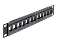 Delock Patch Panel - Schwarz - 1U - 25.4 cm 10" (43259)