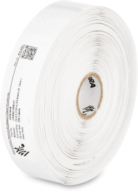 Zebra Z-Band Direct - Polypropylen (PP) - permanenter Acrylklebstoff - perforiert - 6 mil - weiß, Fühlmarke schwarz - 25.4 x 279.4 mm 1200 Stck. (6 Rolle(n)