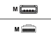 Zebra Datenkabel - USB M bis RJ-45 10-polig M (CBA-U46-S07ZAR)