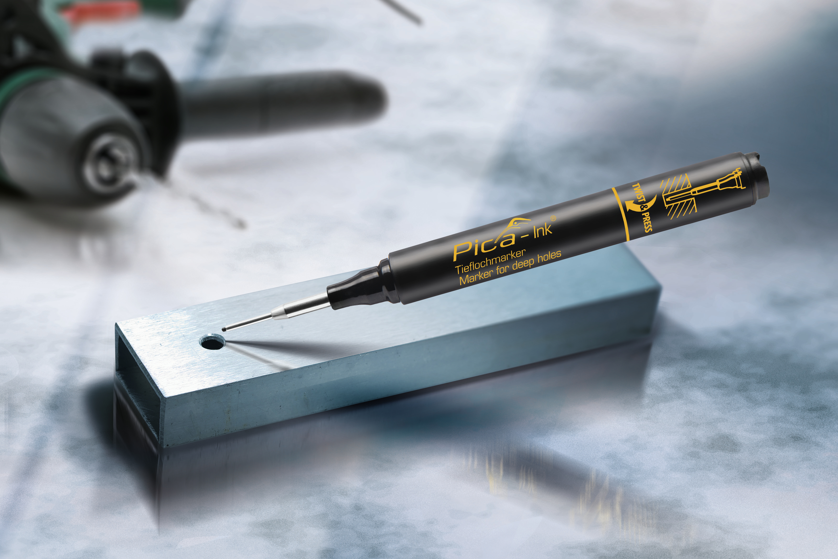 Pica  Marker Pica-Ink - 10 Stück(e) - Schwarz - Fibre tip - Schwarz - Gelb - Rund - 1,5 mm, Ansicht 2
