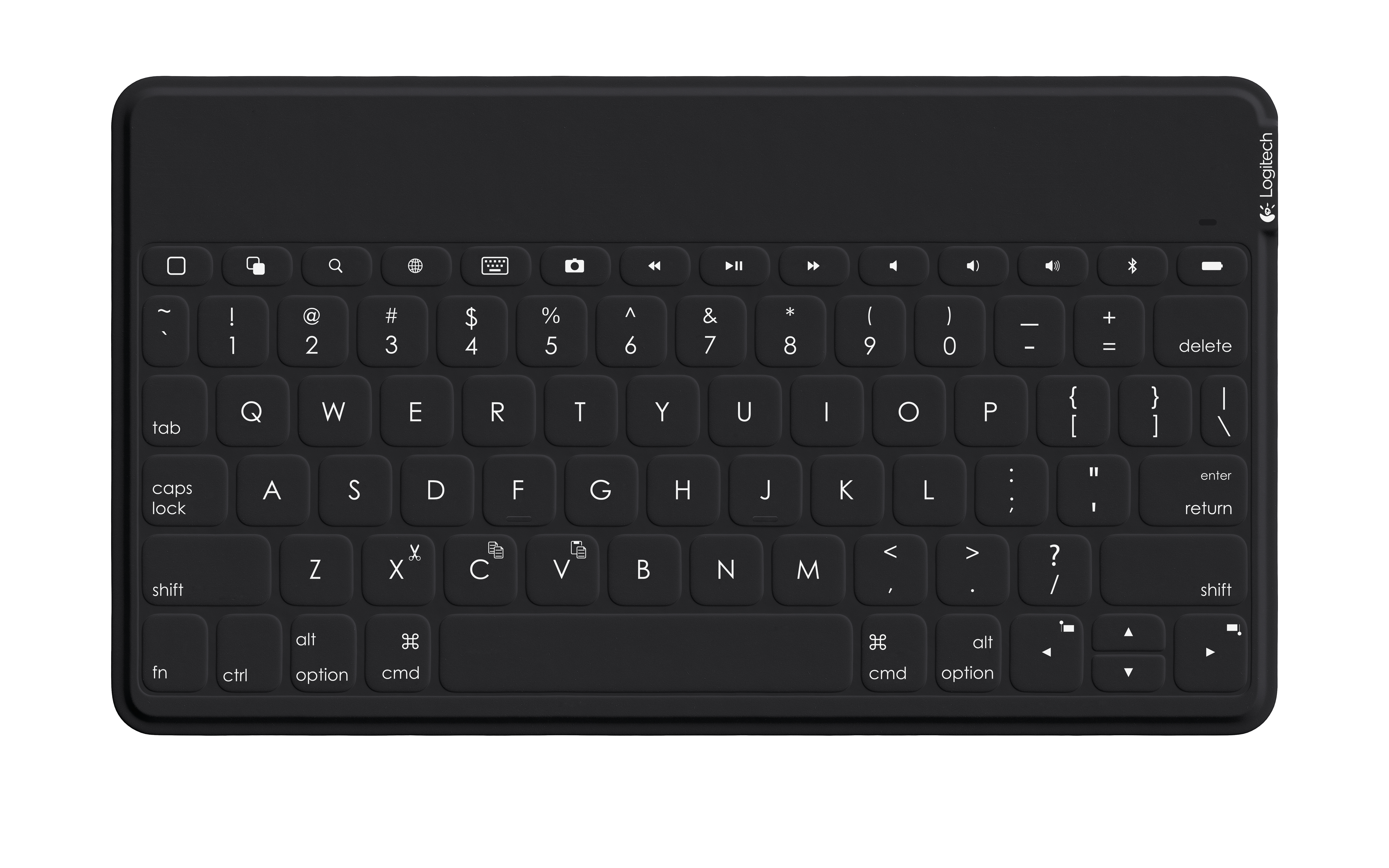 Logitech Keys-To-Go, AZERTY, Französisch, Schwarz, Kabellos, Bluetooth, Akku