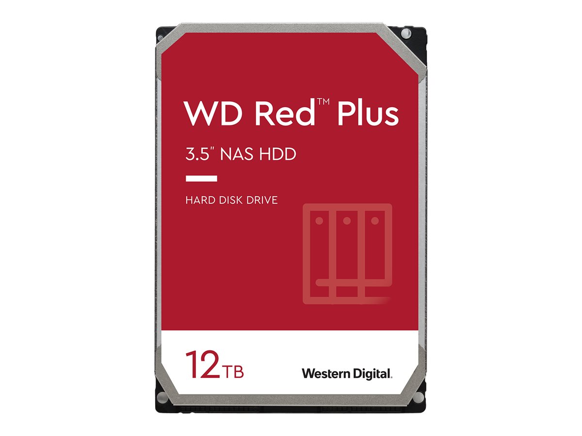 WD Red Plus NAS Hard Drive WD120EFBX - Festplatte - 12 TB - intern - 3.5" (8.9 cm) - SATA 6Gb/s