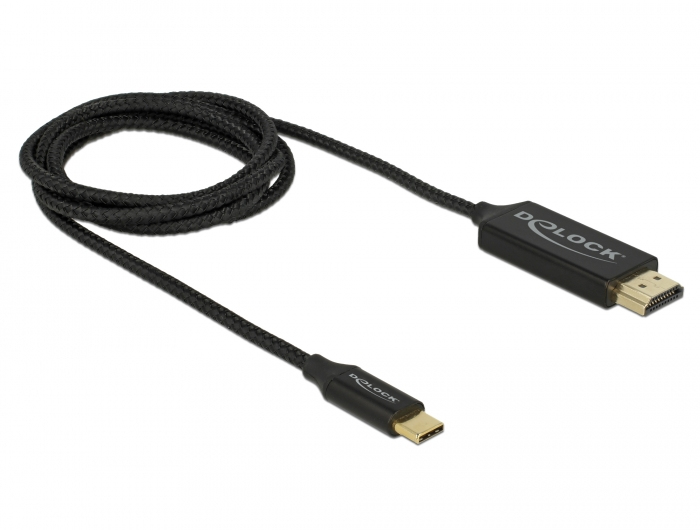 Delock 84904, 1 m, USB Typ-C, HDMI, Männlich, Männlich, Gerade