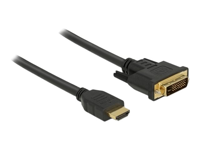Delock - Adapterkabel - HDMI männlich zu DVI-D männlich - 1.5 m - Dreifachisolierung - Schwarz