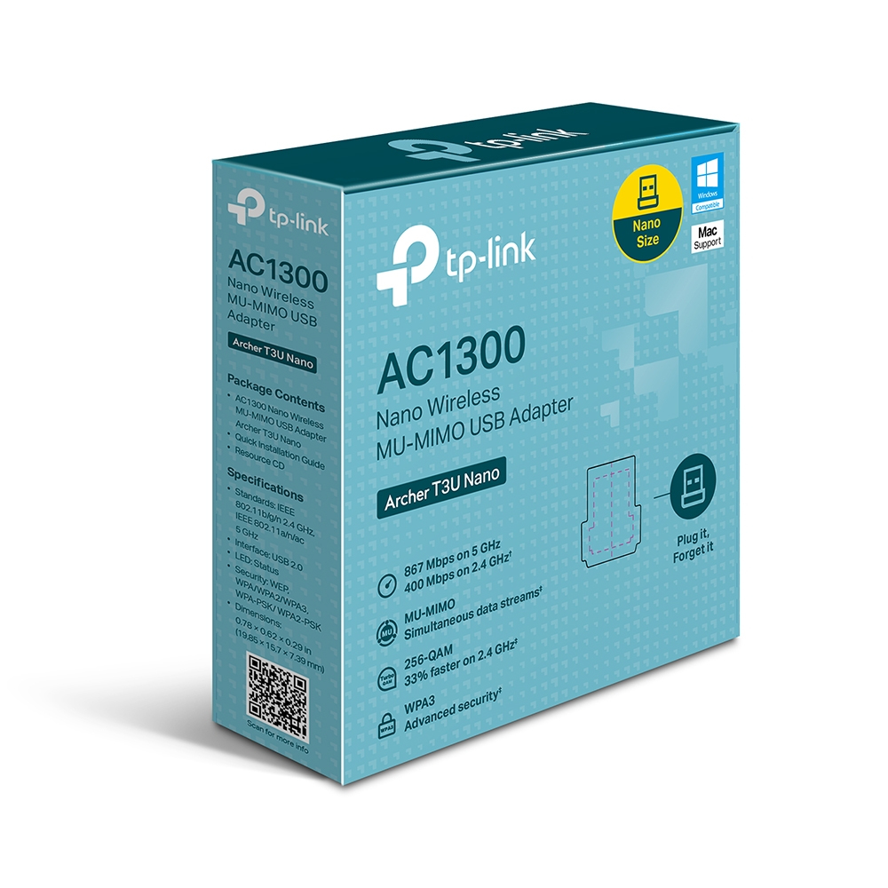 TP-LINK Archer T3U Nano - Netzwerkadapter - USB 2.0, Ansicht 4