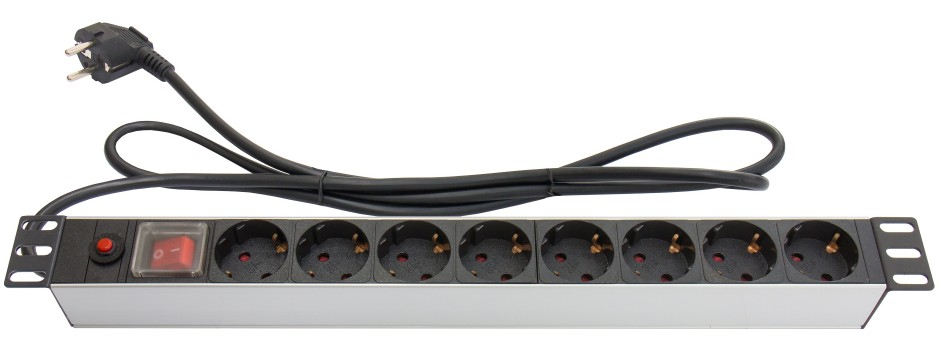 Good Connections Steckdosenleiste (Rack - einbaufähig) - 3600 Watt - Ausgangsanschlüsse: 8 - 1U - 48.3 cm (19), Ansicht 2