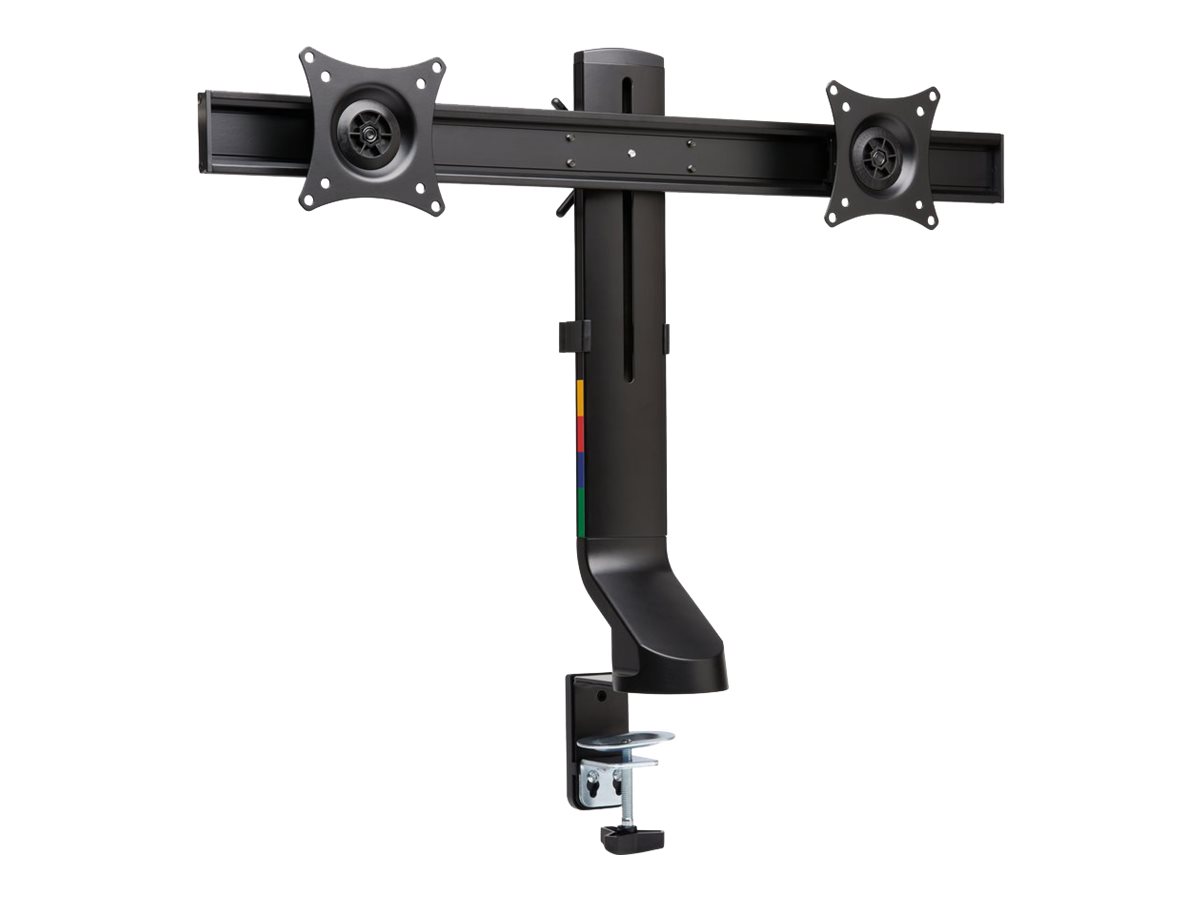 Kensington SmartFit Space-Saving Dual Monitor Arm - Befestigungskit - neig- und schwenkbar - für 2 Monitore - Aluminium, Kunststoff, Stahl - Schwarz - Bildschirmgröße: bis zu 68,6 cm (bis zu 27 Zoll)