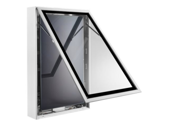 Hagor ScreenOut Pro M Portrait - Gehäuse - für LCD-Display - verriegelbar - Aluminium Glas - eloxiertes Aluminium - Bildschirmgröße: 102-122 cm (40-48)