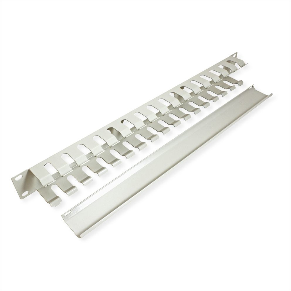VALUE Kabelmanagement - Vorderseite - Hellgrau, RAL 7035 - 1U - 48.3 cm (19), Ansicht 3