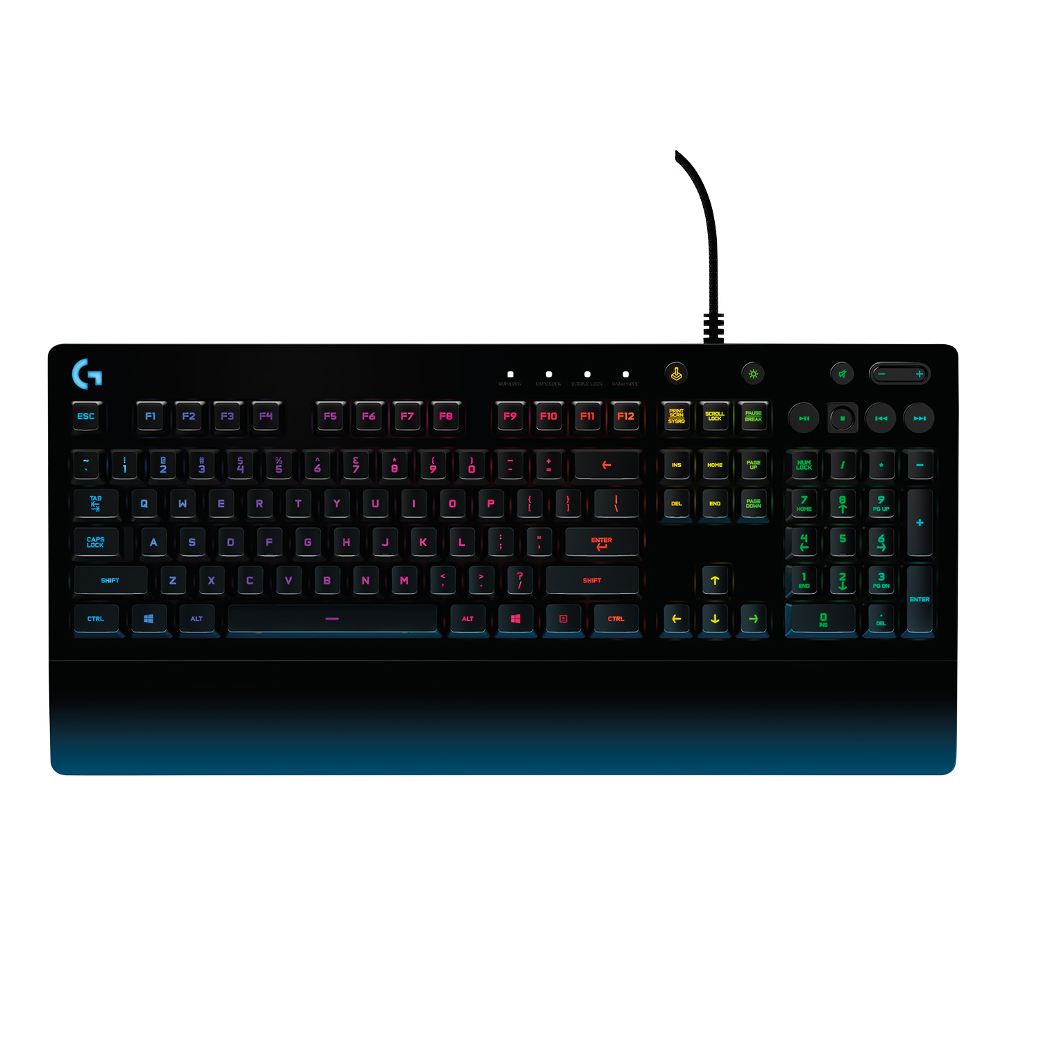 Logitech G G213 Prodigy Gaming Keyboard - Volle Größe (100%) - USB - RGB-LED - Schwarz - TL: Belgisch, AZERTY, Ansicht 2