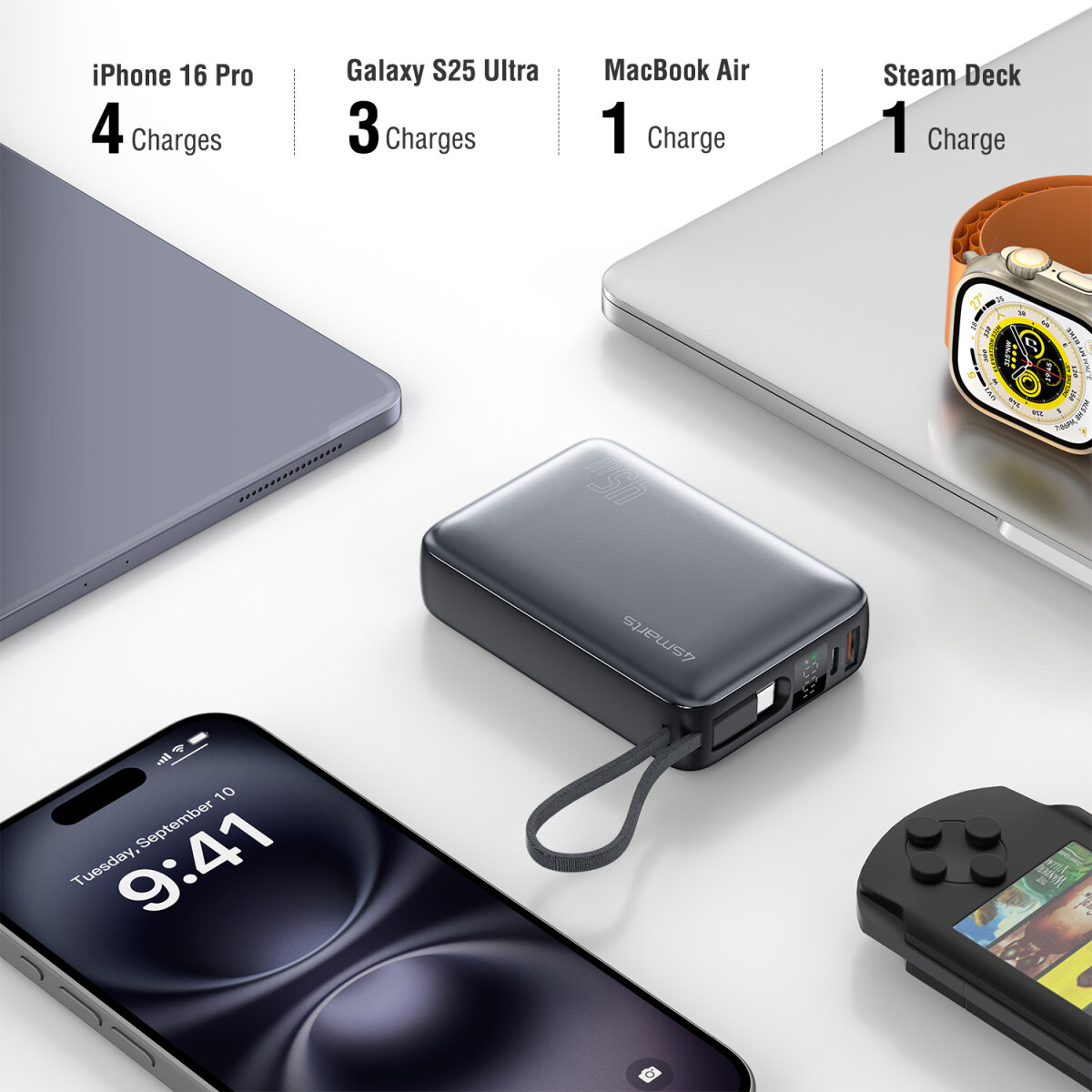 4smarts Powerbank Enterprise Compact 45W spacegrau - Batterie, Ansicht 4