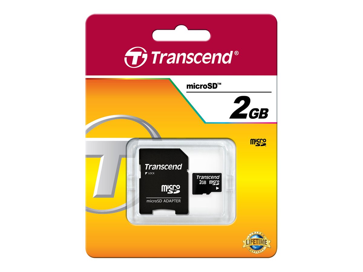 Transcend - Flash-Speicherkarte SD-Adapter inbegriffen (TS2GUSD)