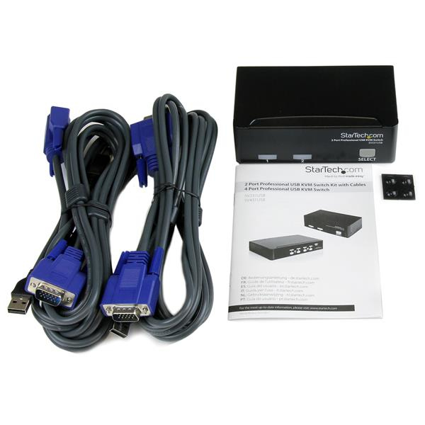 StarTech.com 2 Port VGA USB KVM Switch - VGA KVM Umschalter inkl. Kabel, Ansicht 4