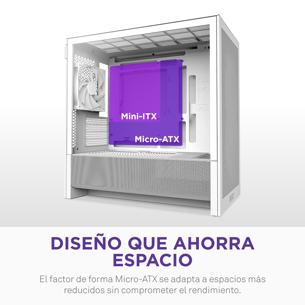 NZXT H3 Flow 2025 weiß| PC-Gehäuse - Midi/Minitower - ATX, Ansicht 3
