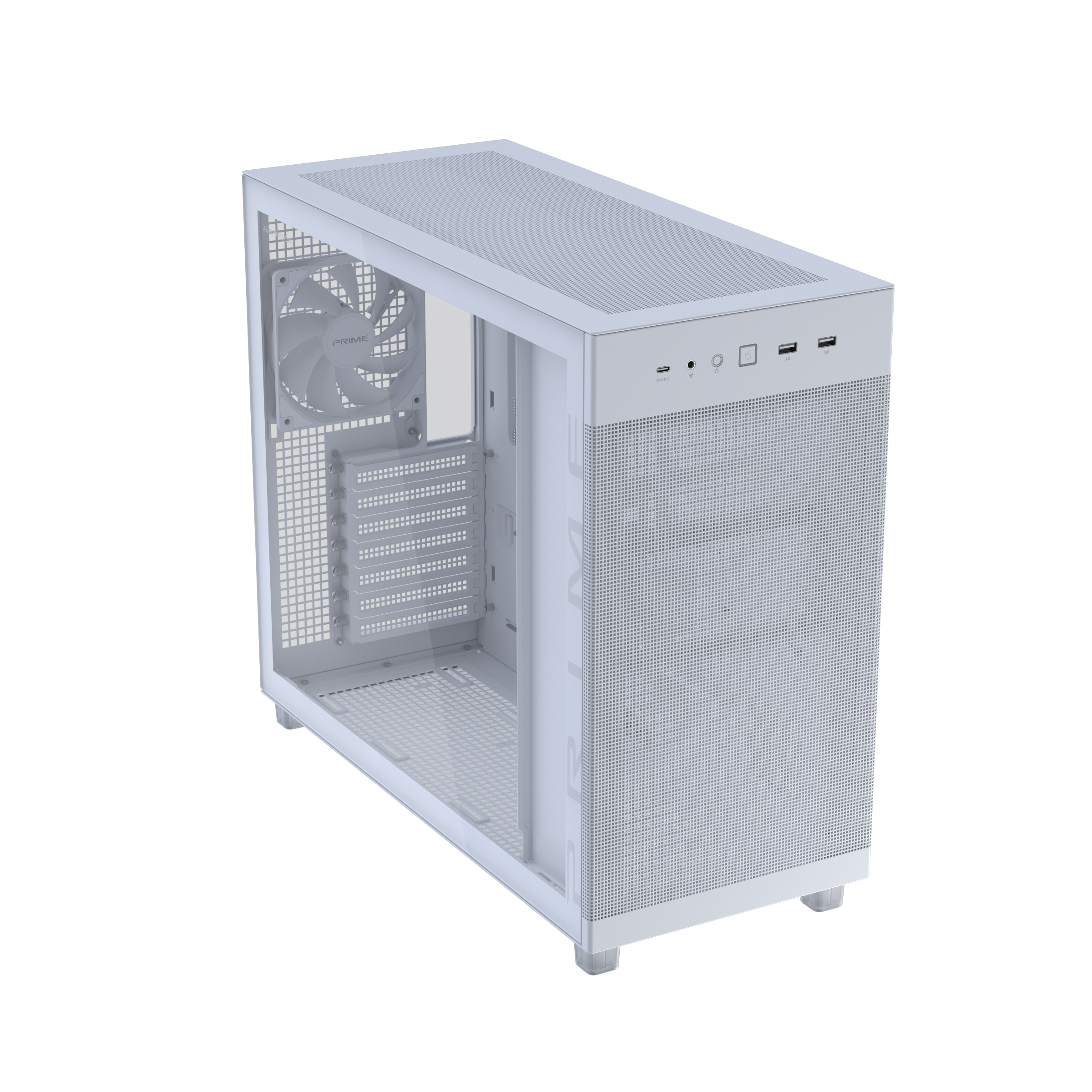 ASUS Prime Ap303 Tg White - Midi/Minitower - ATX, Ansicht 4