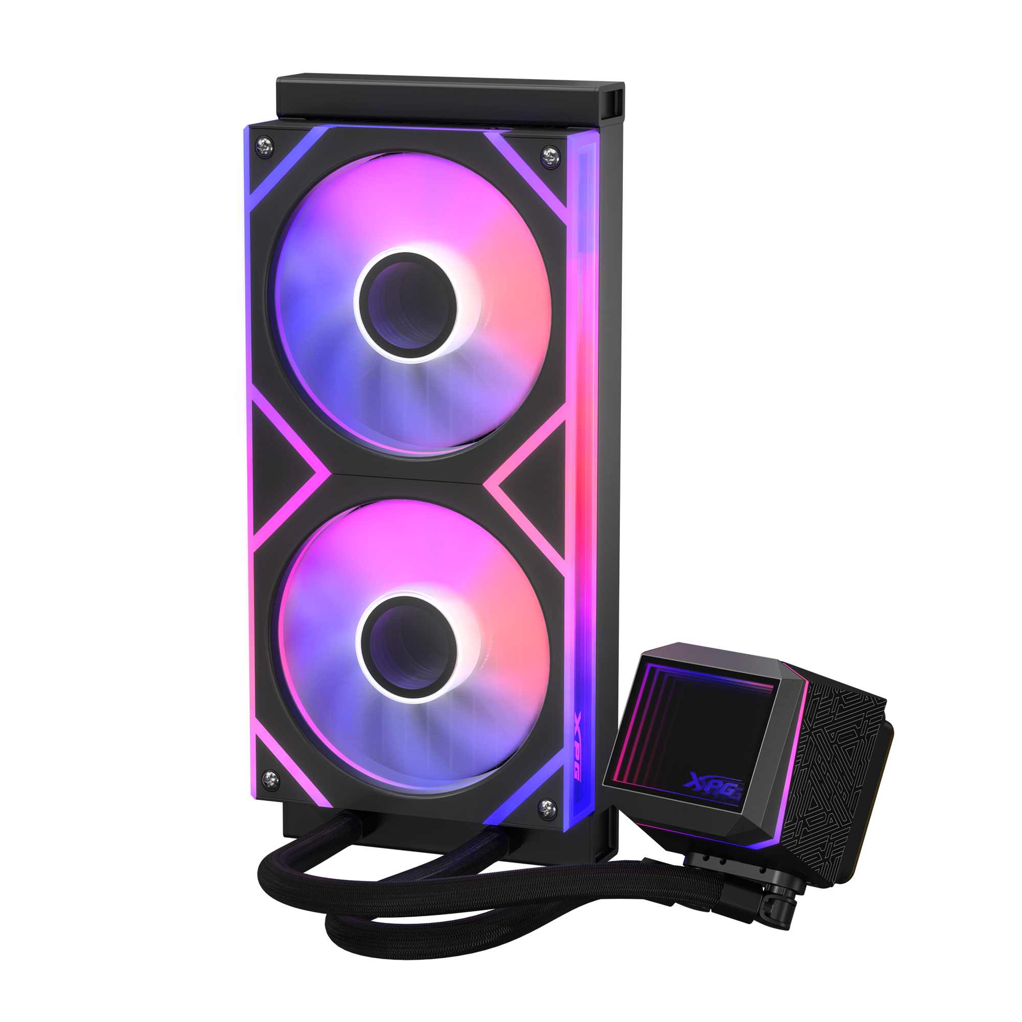 XPG WAK LEVANTE II 240 2*120mm ARGB Fan schwarz retail, Ansicht 3