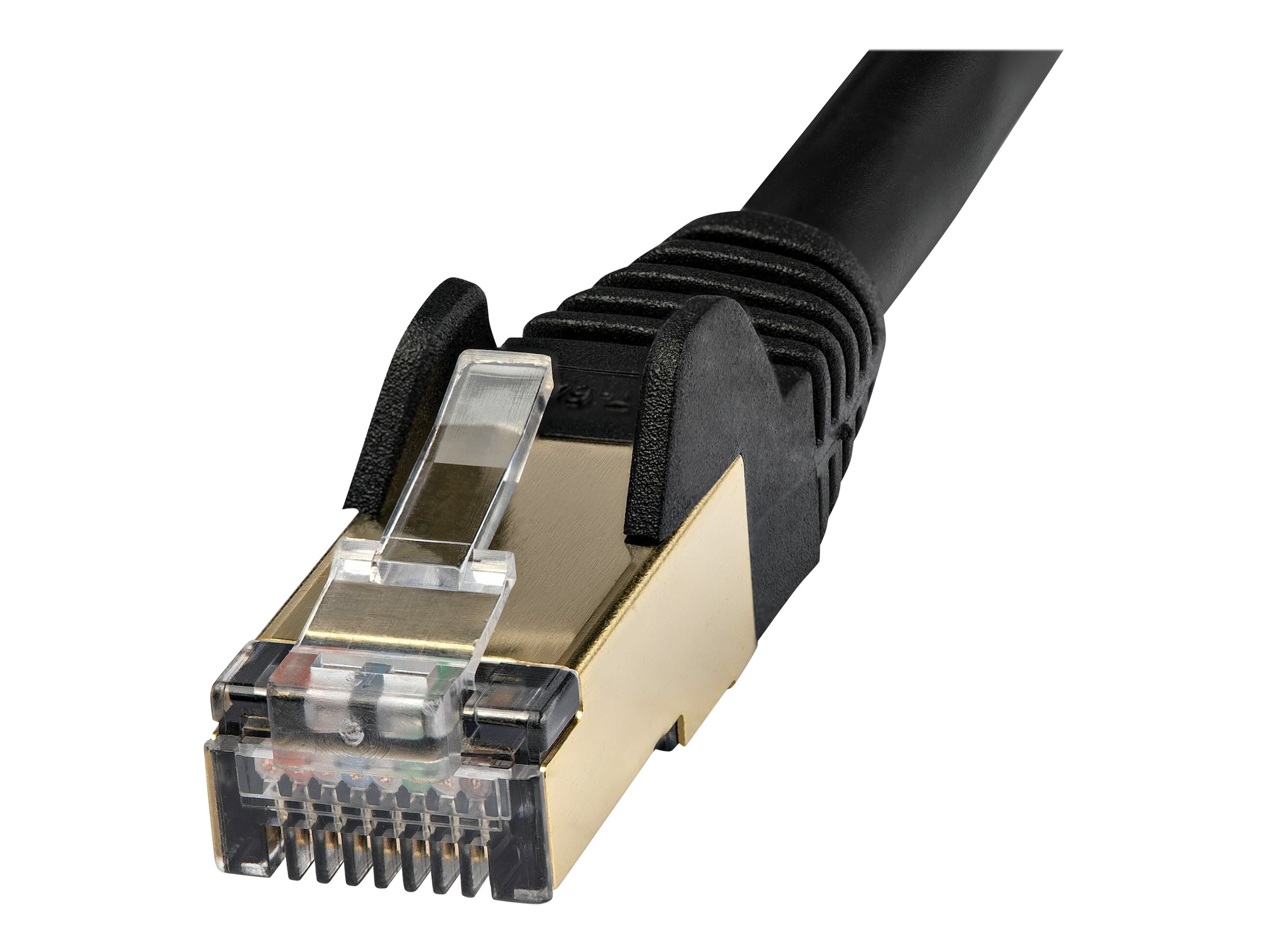 StarTech.com 7m CAT6A Ethernet Cable, 10 Gigabit Shielded Snagless RJ45 100W PoE Patch Cord, CAT 6A 10GbE STP Network Cable w/Strain Relief, Black, UL Certified Wiring/TIA - Category 6A - 26AWG (6ASPAT7MBK)