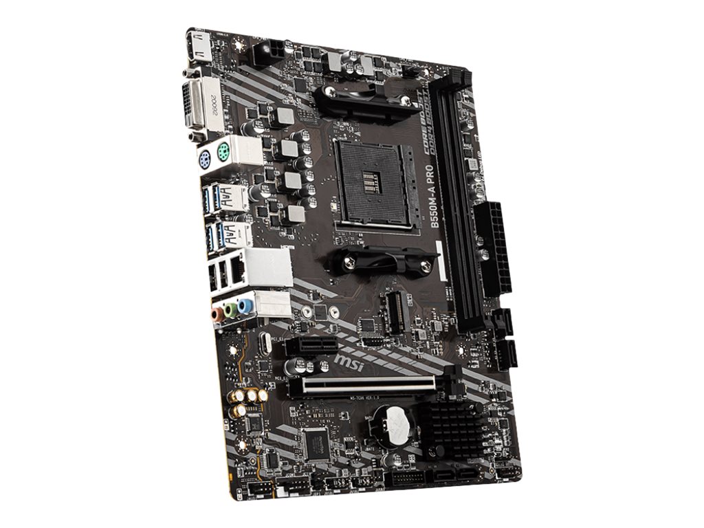 MSI B550M-A PRO - Motherboard - micro ATX - Socket AM4 - AMD B550 Chipsatz - USB 3.2 Gen 1 - Gigabit LAN - Onboard-Grafik (CPU erforderlich)