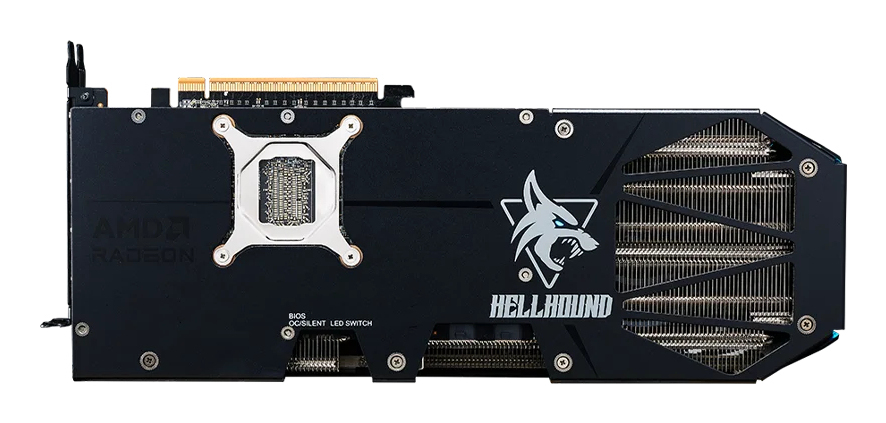 PowerColor RX 9070XT Hellhound OC 16GB RX9070XT 16G-L/OC retail - 16.384 MB - GDDR6, Ansicht 4