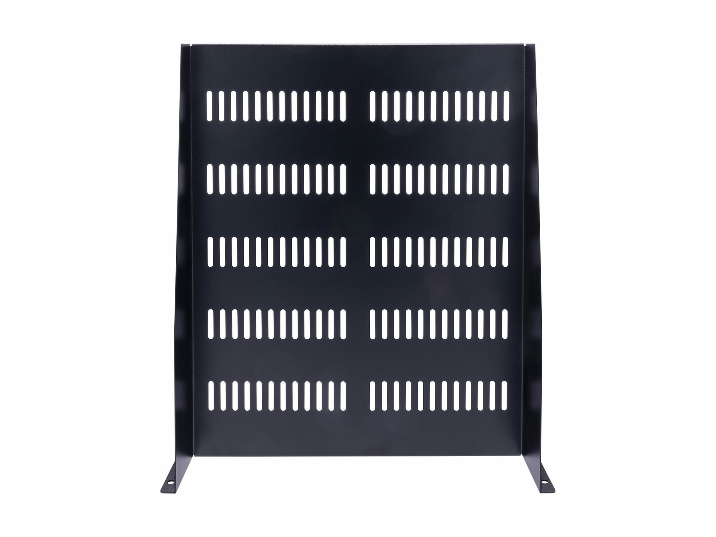 StarTech.com 2 HE 19 Fest montierbarer Fachboden für Server Rack/ Schrank bis 22 Kg - Belüfteter Fachboden für Serverschrank 55cm Tief - Rack - Regal - Schwarz - 2U - 55.9 cm (22")