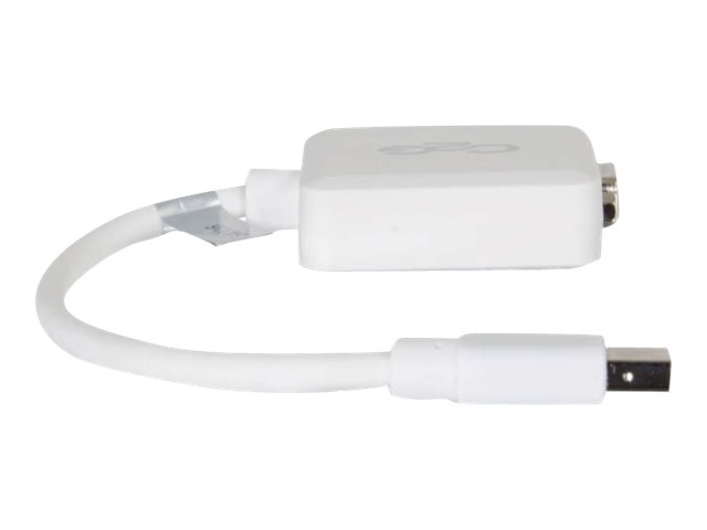 C2G 20cm Mini DisplayPort to VGA Adapter - Thunderbolt to VGA Converter MF - White - DisplayPort-Kabel - Mini DisplayPort (M)