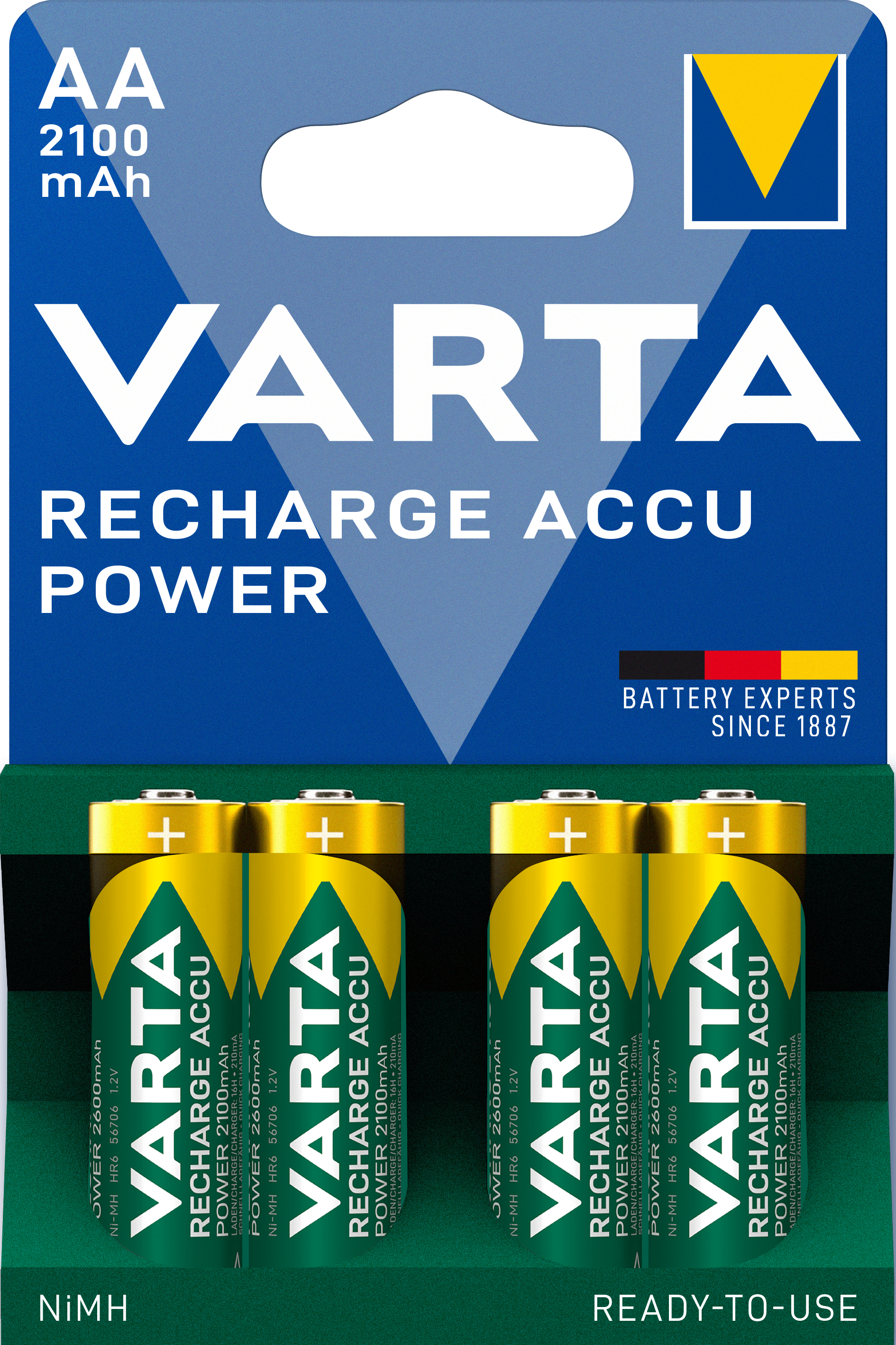 Varta Batterie 4 x AA / HR6 - NiMH - (wiederaufladbar), Ansicht 4