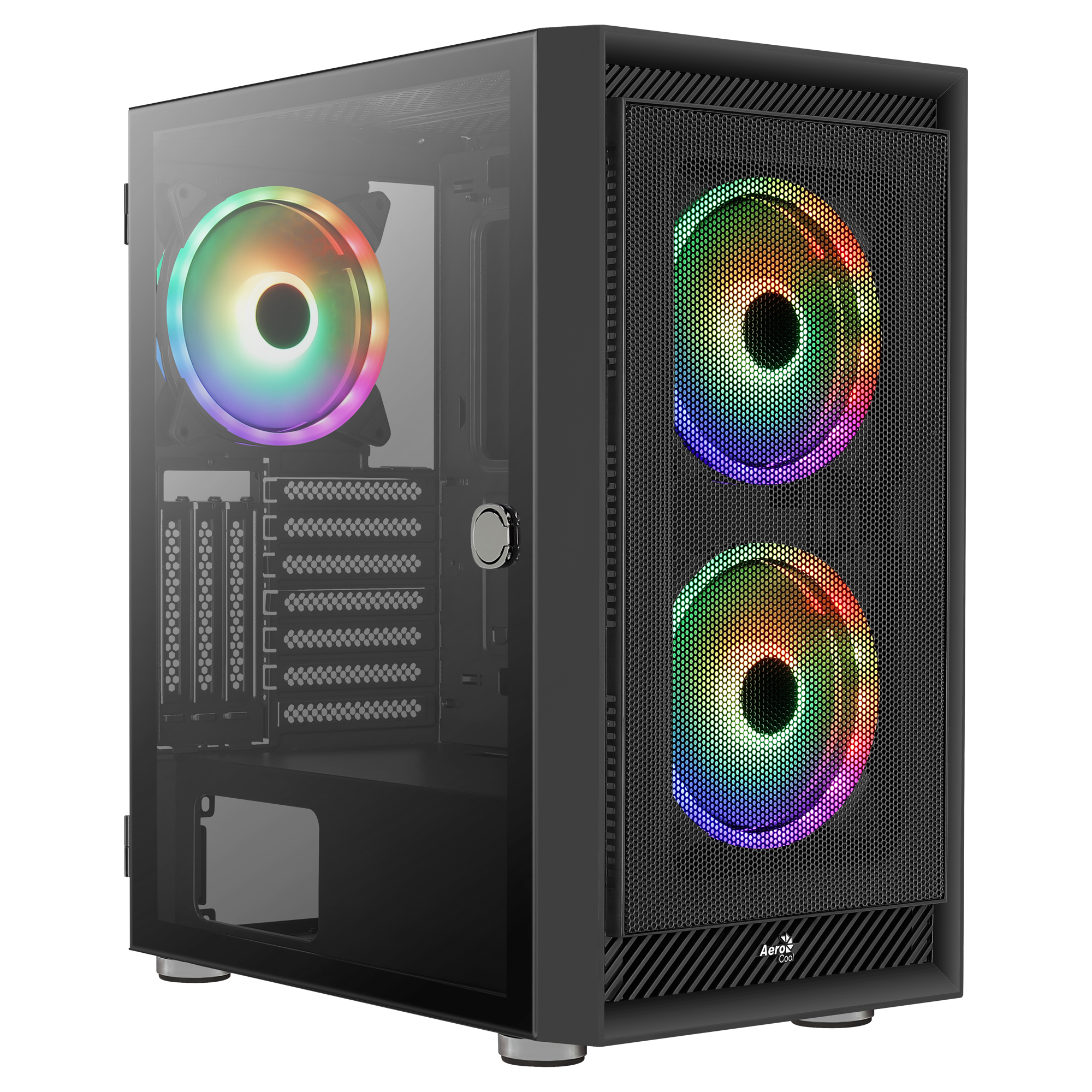 AEROCOOL ADVANCED TECHNOLOGIES AeroCool Graphite-G-BK-v3 - MDT - ATX - Seitenteil mit Fenster (gehärtetes Glas), Ansicht 2