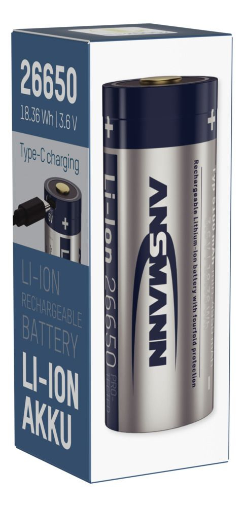 Ansmann 26650 USB-C Akku Li-Ion - Akku - Micro (AAA), Ansicht 4