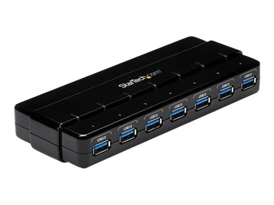 StarTech.com 7 Port USB 3.0 SuperSpeed Hub - USB 3 Hub Netzteil / Stromanschluss und Kabel, Ansicht 2