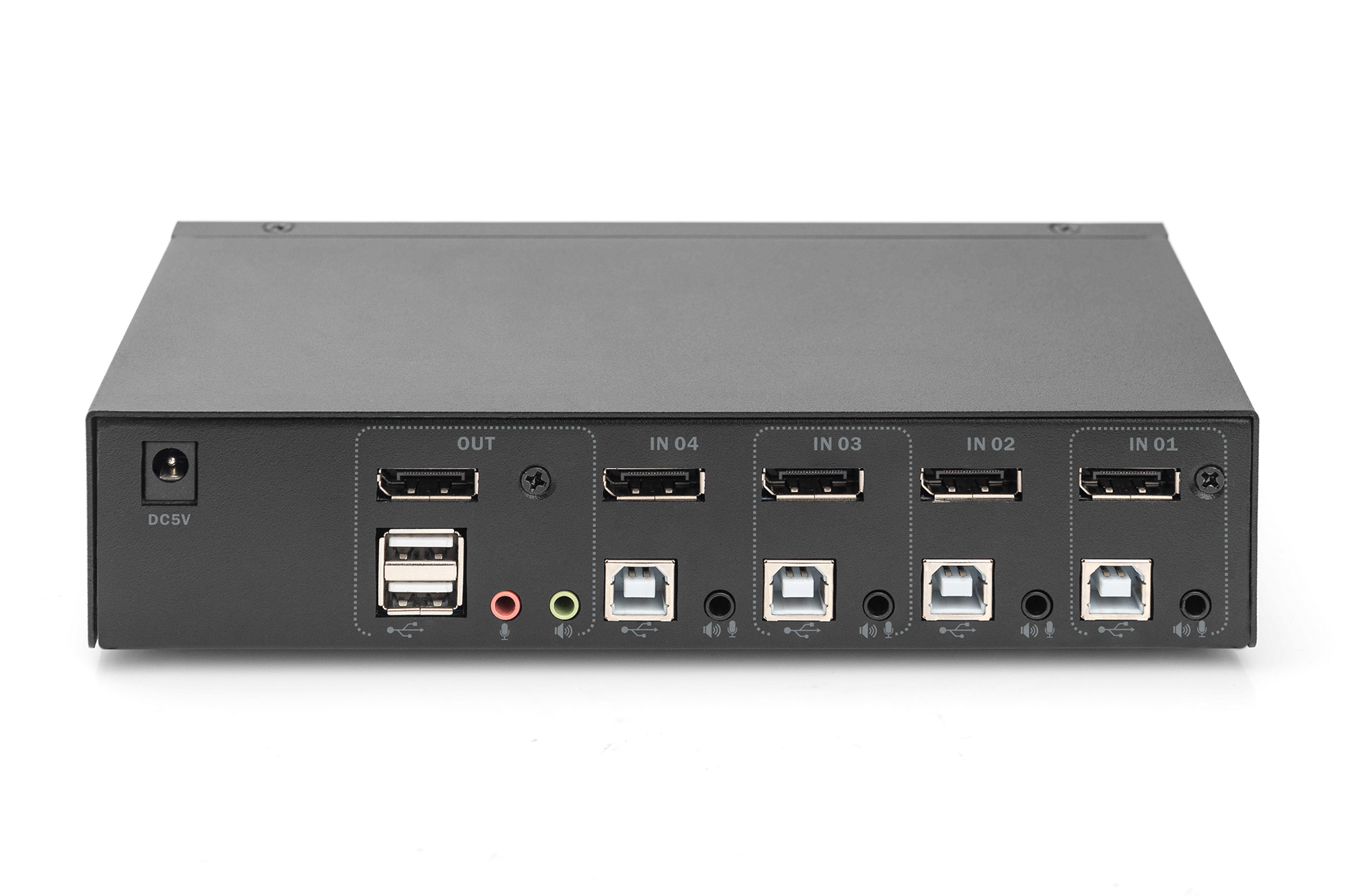 DIGITUS KVM Switch, 4x1  DP, DP Out,USB, Ansicht 2