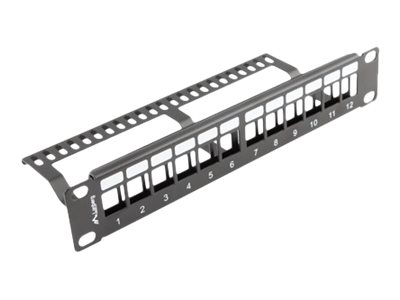 Lanberg Patchpanel Blank 1U Keystone Organizer schw. - Patch-Panel, Ansicht 2