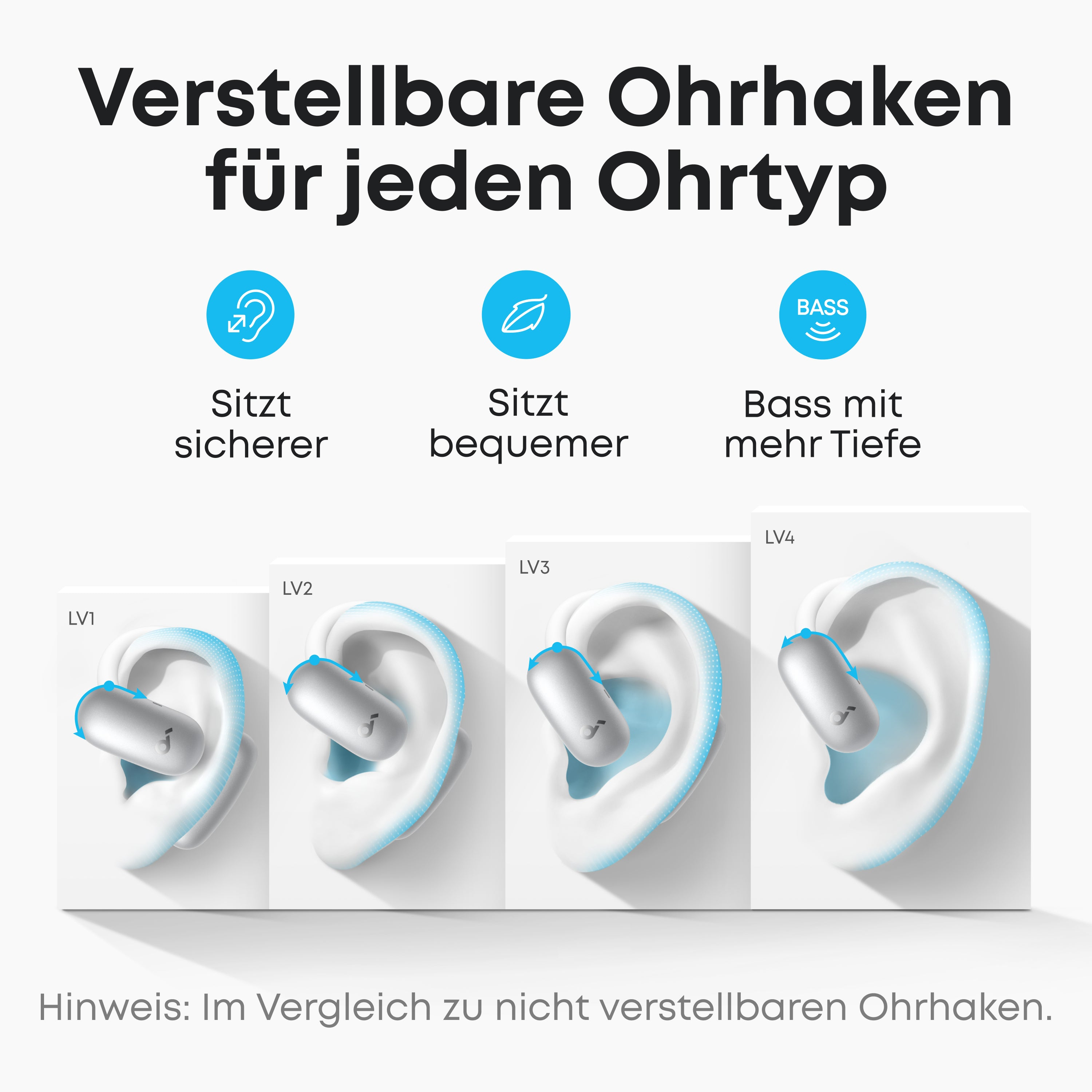 Anker Innovations Anker Soundcore AeroFit 2 AI Assistant - True Wireless-Kopfhörer mit Mikrofon, Ansicht 3