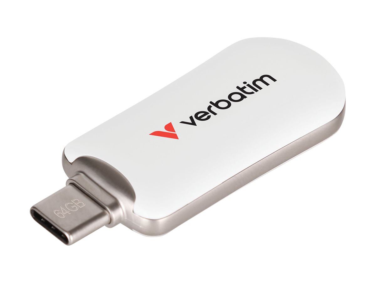 Verbatim PLECTRA USB-C FLASH DRIVE WHITE 64GB, Ansicht 4