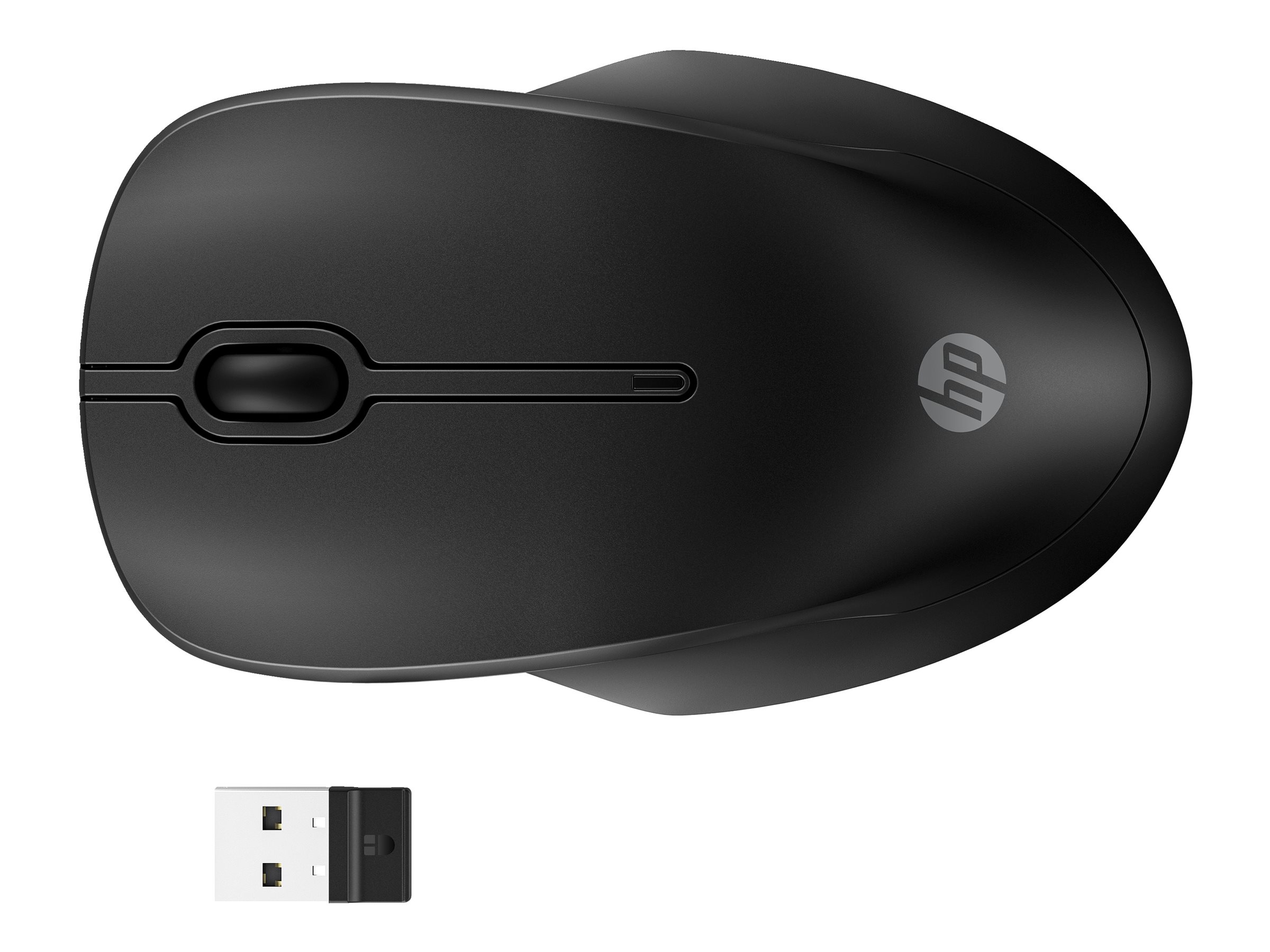 HP 255 - Maus - dual mode - optisch - 3 Tasten - kabellos - 2.4 GHz Bluetooth - kabelloser Empfänger (USB)