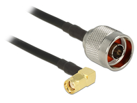 Delock Antennenkabel - RP-SMA (S) gewinkelt bis N-Anschluss (S)