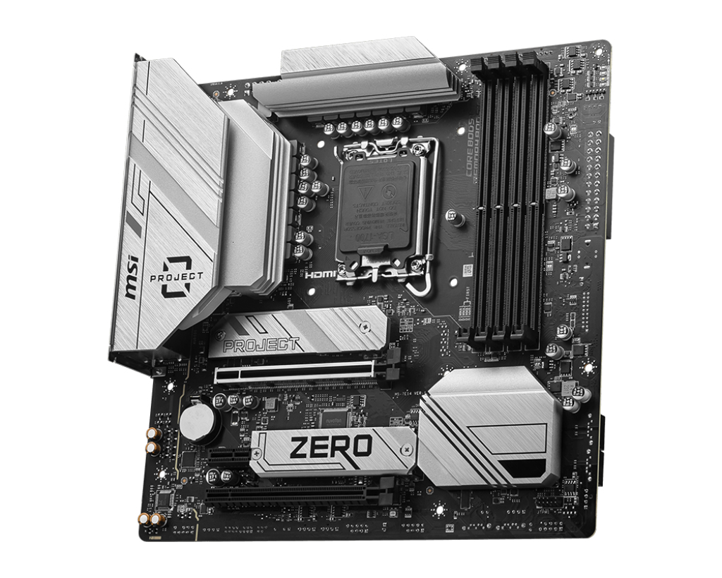 MSI B760M PROJECT ZERO - Motherboard - micro ATX - LGA1700-Sockel - B760 Chipsatz, Ansicht 2