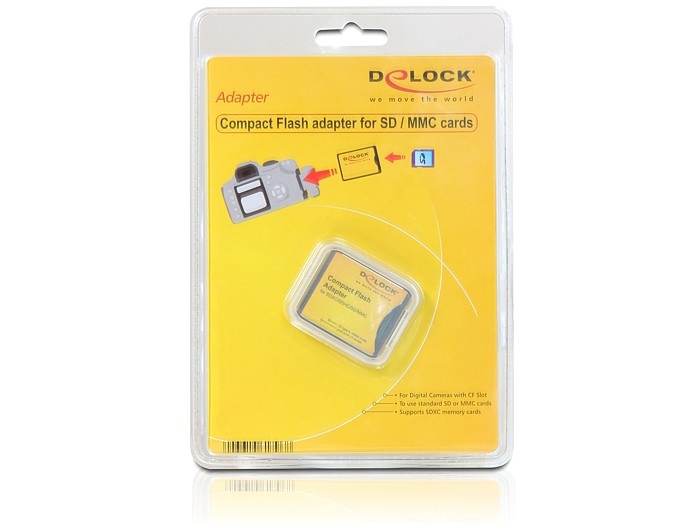Delock Compact Flash Adapter - Kartenadapter (MMC, SD, SDHC, SDXC), Ansicht 2