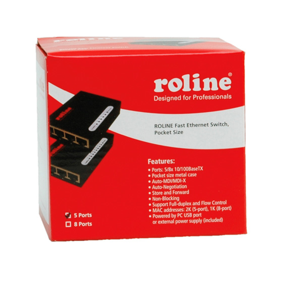 ROLINE Pocket Fast Ethernet Switch - Switch - unmanaged, Ansicht 2