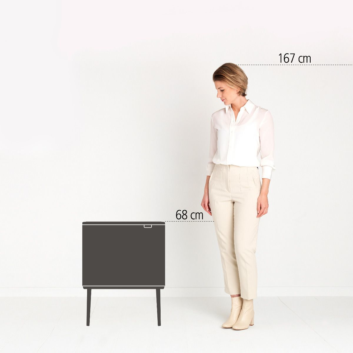 Brabantia Bo Touch Bin - 540 mm - 312 mm - 680 mm - 5,7 kg - Belgien, Ansicht 2