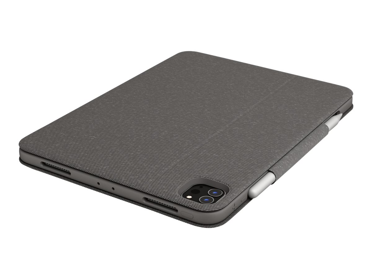 Logitech Folio Touch - Tastatur und Foliohülle - mit Trackpad - hinterleuchtet - Apple Smart connector - QWERTZ - Deutsch - Oxford Gray - für Apple 10.9-inch iPad Air (4. Generation 5. Generation)