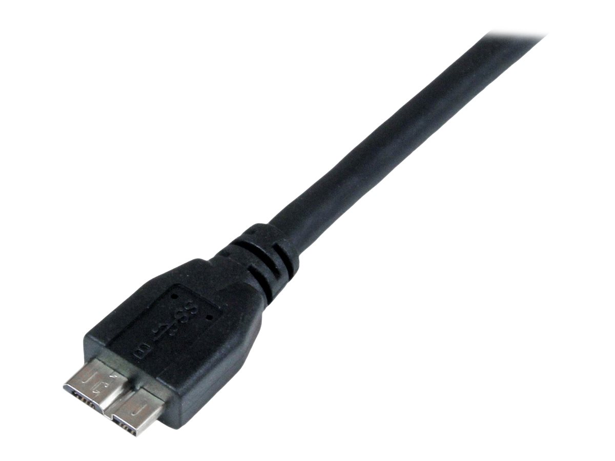 StarTech.com 1m zertifiziertes USB 3.0 SuperSpeed Kabel A auf Micro B - Schwarz - USB 3 Anschlusskabel - Stecker/Stecker - USB-Kabel - Micro-USB Typ B (M)