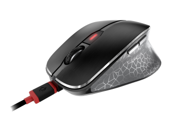 Cherry MW 8C ERGO - Maus - ergonomisch - optisch - 6 Tasten - kabellos - 2.4 GHz Bluetooth 4.0 - kabelloser Empfänger (USB)