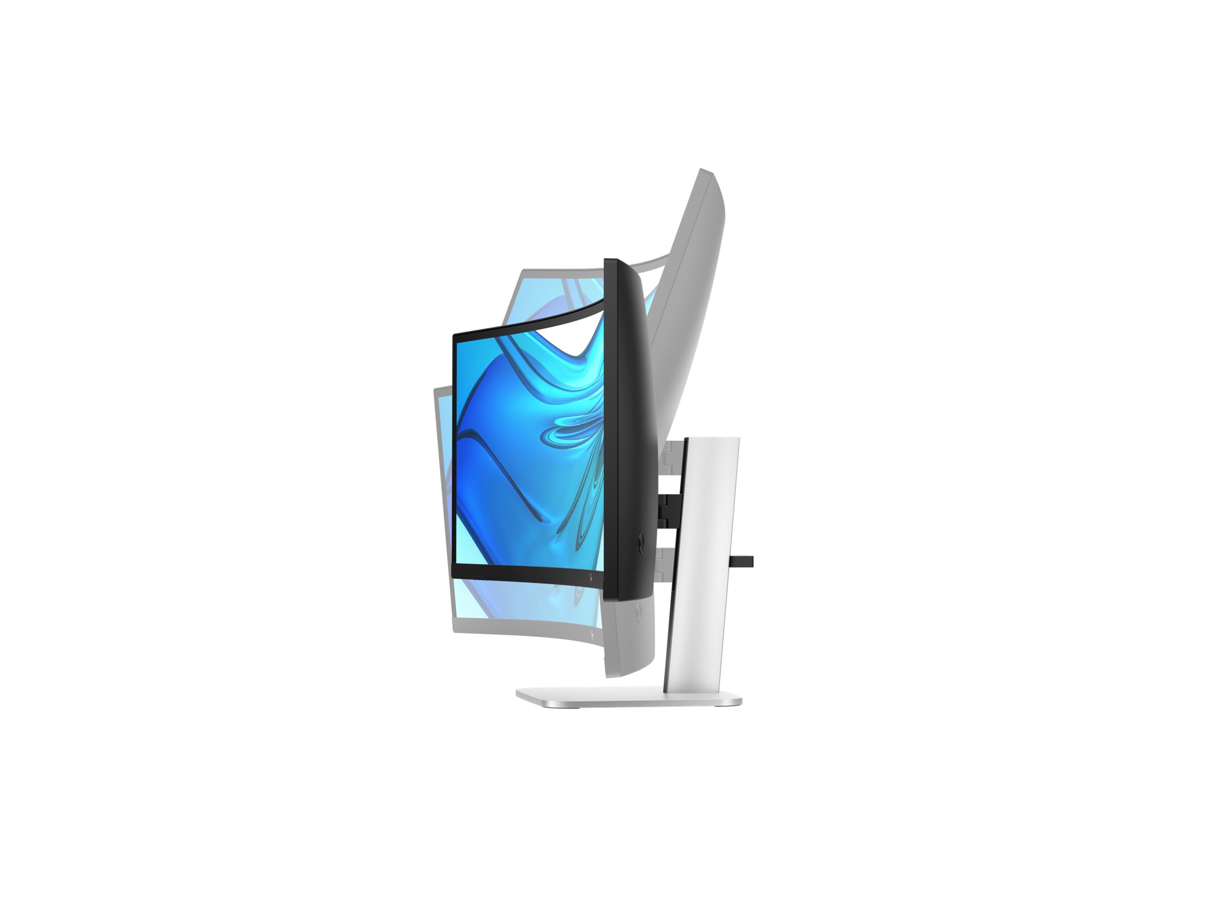 HP Series 5 Pro 549pm 49" DQHD Curved Conferencing Monitor 165 Hz Schwarz Silber