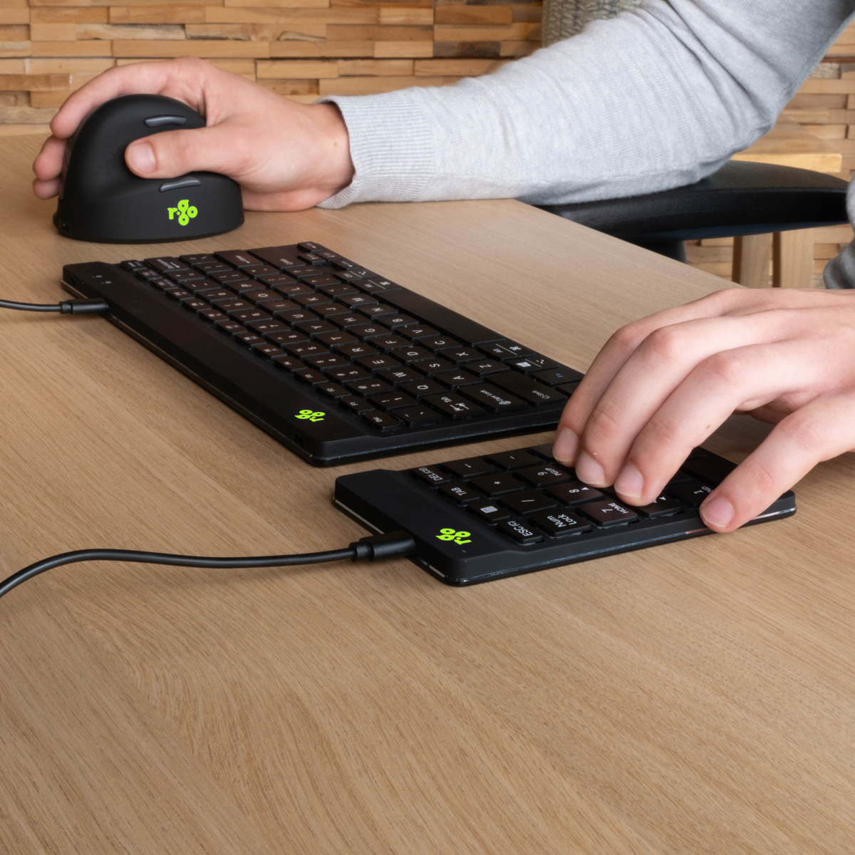 R-Go Numpad Break - Tastenfeld - USB-C - Schwarz, Ansicht 3