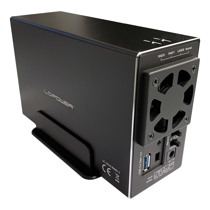 LC-Power LC-35U3-RAID-2 - HDD-Gehäuse - 3.5 Zoll - SATA - Serial ATA II - Serial ATA III - 5 Gbit/s - USB Anschluss, Ansicht 4