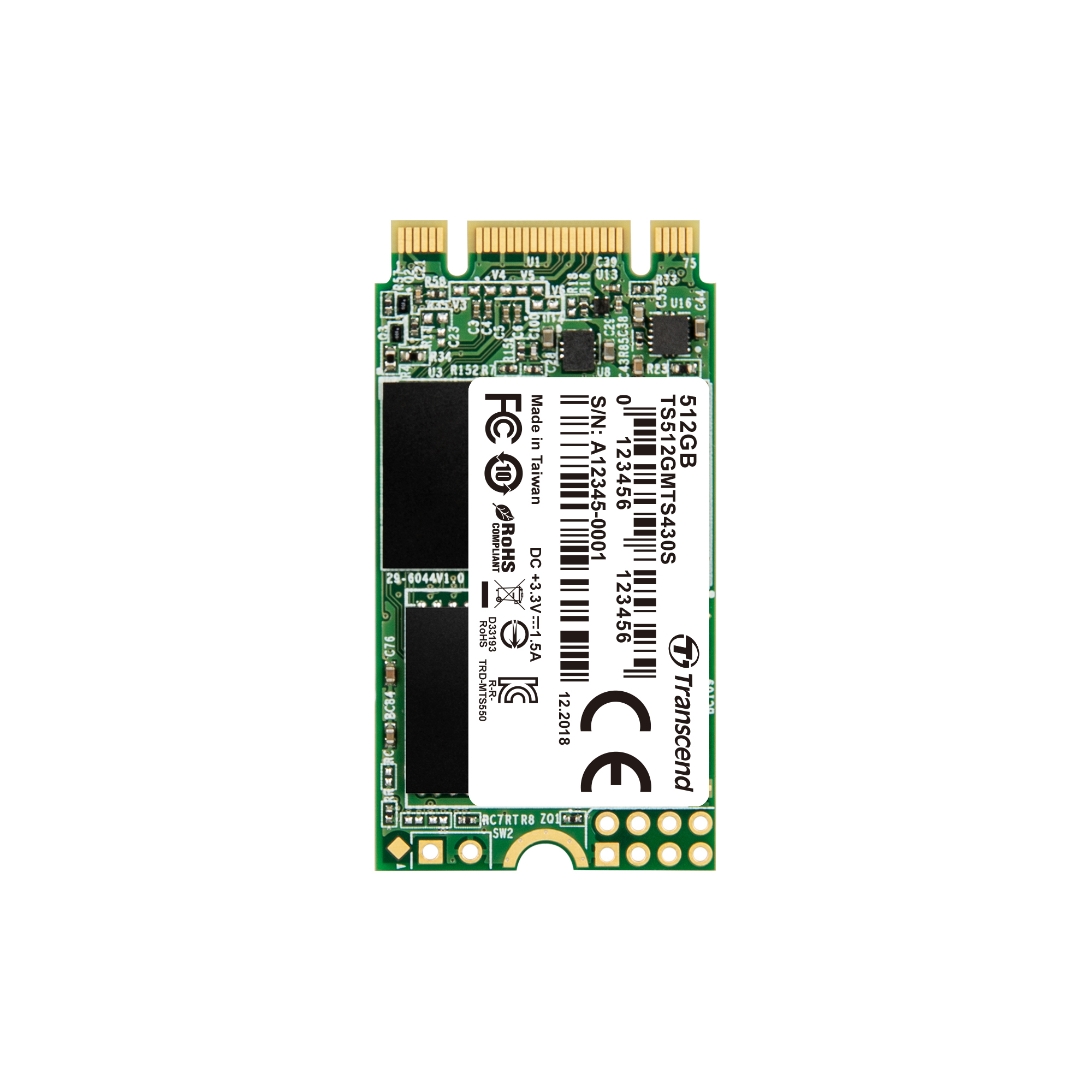 Transcend 430S - SSD - 512 GB - intern - M.2 2242, Ansicht 2