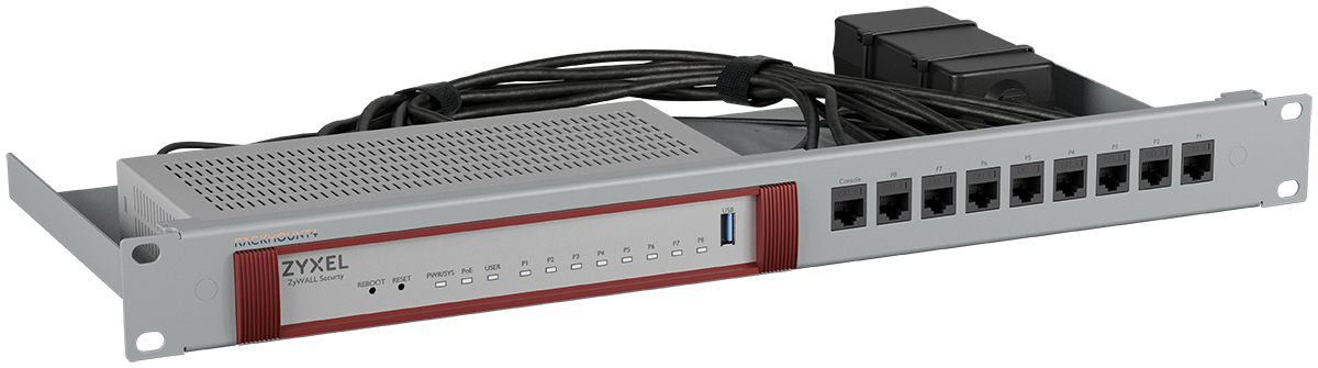 Rackmount.IT RM-ZN-T1 - Montagesatz für Netzwerkgeräte - Rack montierbar - silberne Spezialausführung - 1U - 19, Ansicht 2