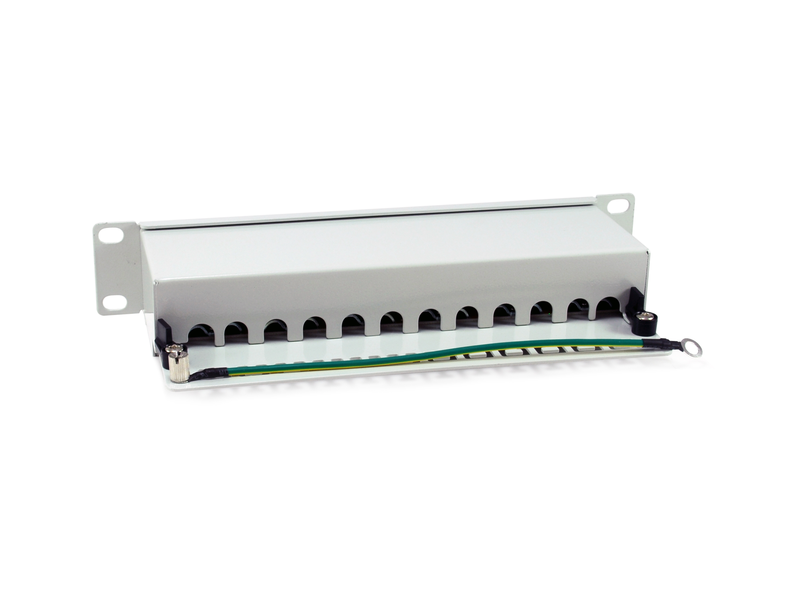 Equip Patchpanel 12x RJ45 Cat6A 10 FTP 1HE Premium hellgrau - Patch-Panel - Ethernet, Ansicht 3